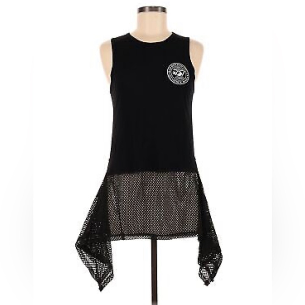 HLZBLZ Black Tank Top with Bottom Mesh S